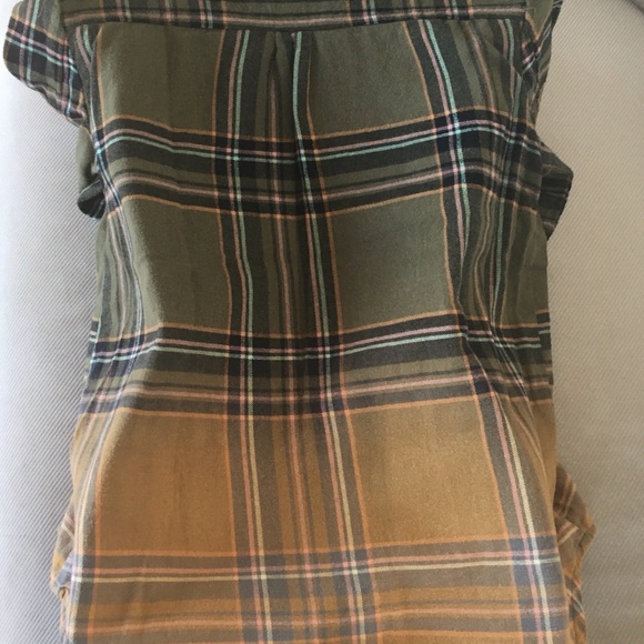 Fall flannel plaid olive & mustard - Picture 4 of 8